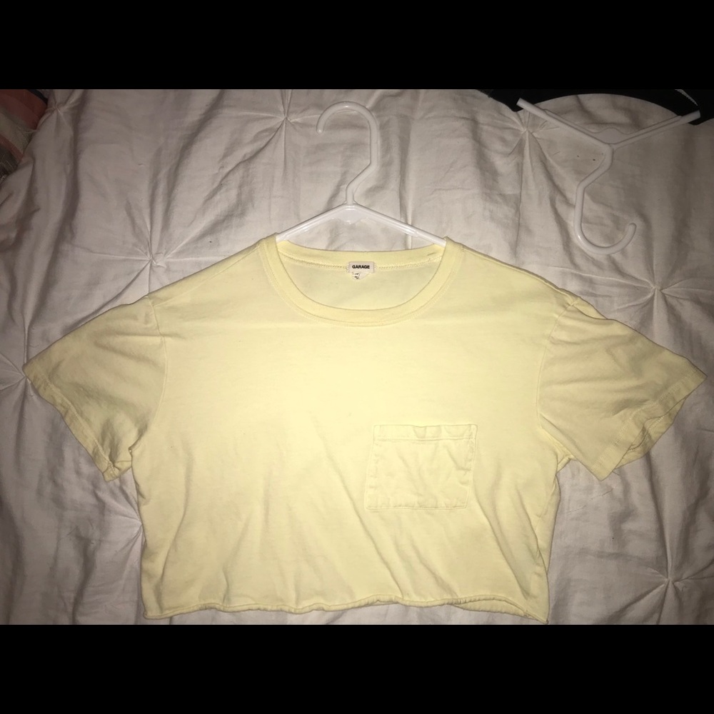 Pale yellow crop top